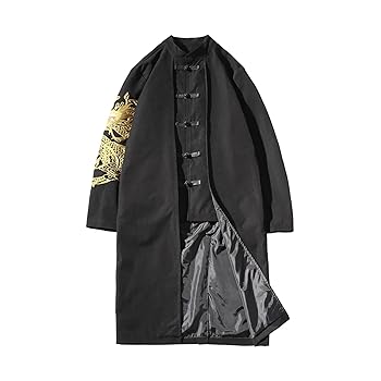 【新品未使用】LOHEN★ CUT OFF CHINO BLOUSON 1 Piece Men's Loose Fit Drop Shoulder Jacket with Chinese